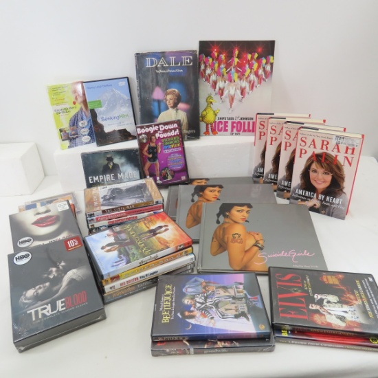 Suicide Girl, Sarah Palin signed books & more