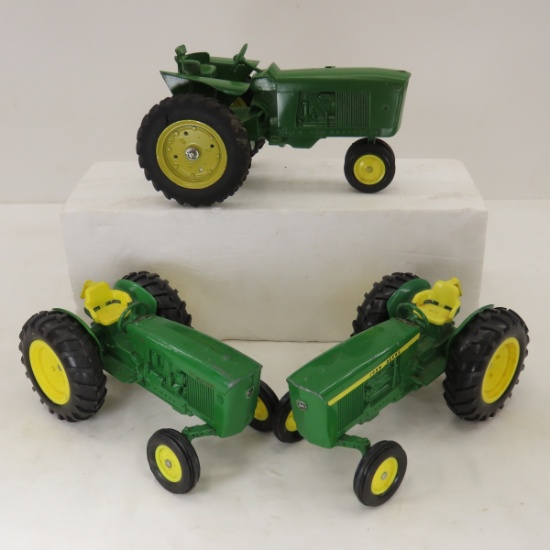 3 ERTL J Deere Tractors 2 #384 and Unmarked 1/16