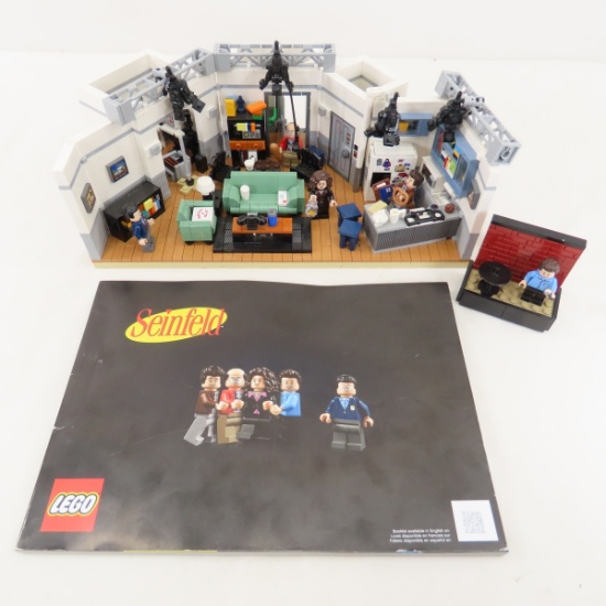 Lego Seinfeld set assembled with instructions