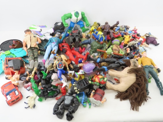 Collection of large mixed action figures