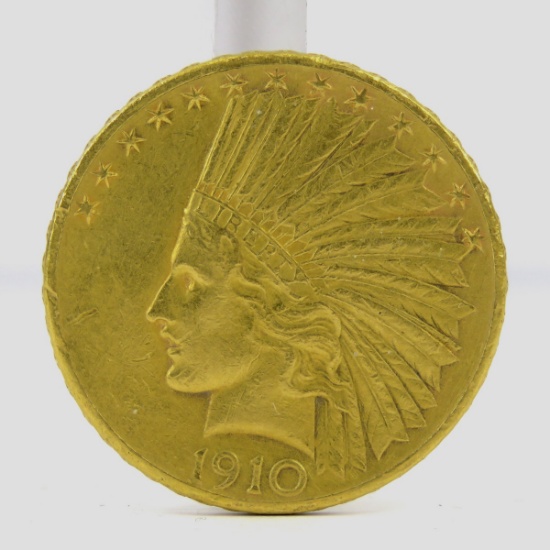 1910 D $10 Indian Head Eagle