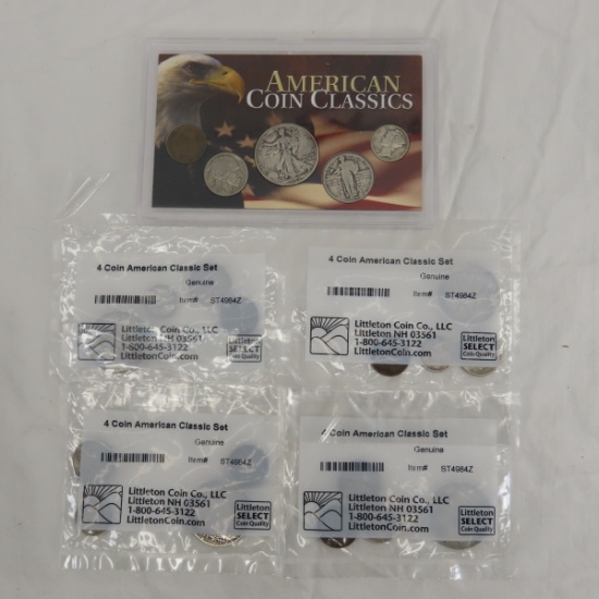 4 Littleton 4 Coin American Classic & 1 5 coin set