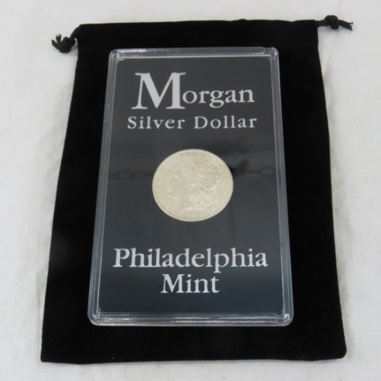 1881 Morgan Silver Dollar Unc in fancy holder