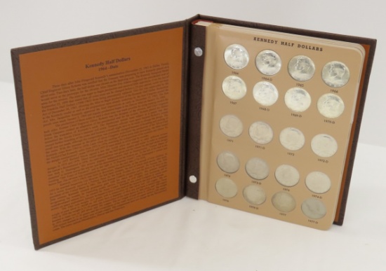 Complete Kennedy Half Dollar Collection in book BU