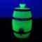 Uranium Glass barrel liquid dispenser no stopper