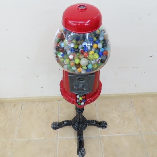 Vintage Gumball Machine Full of Marbles