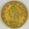 1886 S $5 Gold Liberty Head Half Eagle