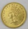 1873 $1 Gold Princess Head - scratches both sides