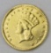 1874 $1 Gold Princess Head - jewelry damage