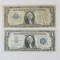 1928 B & 1934 $1 Silver Certificate Funny Backs