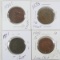 4 Large Cents 1835, 1841, 1843, no date
