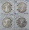2021W, 2022W, 2023W, 2024W American Silver Eagles