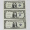3 1935 $1 Silver Certificates 2 UNC, 1 Star Note
