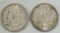 1886 & 1887 Morgan Silver Dollars