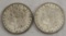 1879 & 1887 Morgan Silver Dollars