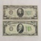 1934 $20 & $10 Federal Reserve Notes Cleveland OH