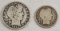 1914 Barber Half Dollar & 1899 Barber Quarter