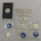 4 Silver Eisenhower Dollars & 10 1665-69 Kennedy