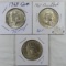 3 Half Dollars 1961 D Proof, 1965 BU, 1986 UNC