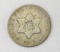 1852 3 cent silver