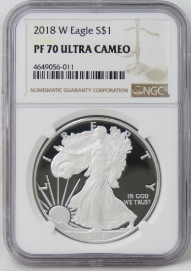 2018 W American Silver Eagle PF70 ULTRA CAMEO