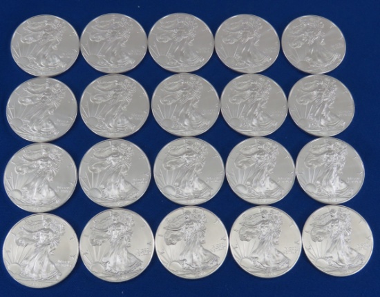 20 2014 American Silver Eagles BU Roll