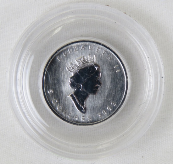 1993 Canadian $5 1/10 OZT Platinum