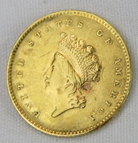 1854 $1 Gold Princess Head