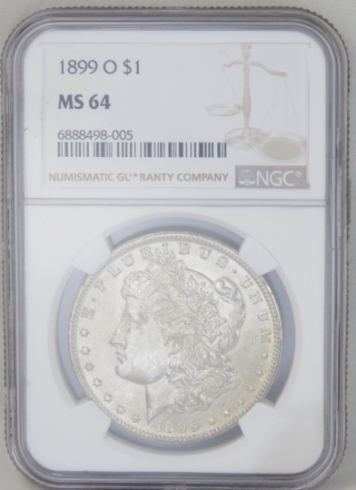 1899 O Morgan Silver Dollar NGC MS64