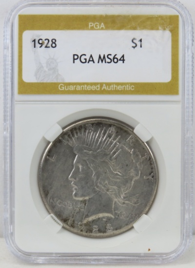 1928 Peace Silver Dollar PGA Graded MS64