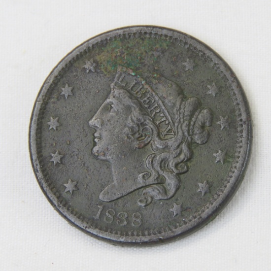 1838 Coronet Head Large Cent