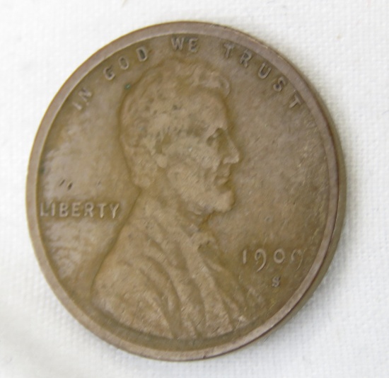 1909 S VDB Lincoln Wheat Cent Key Date