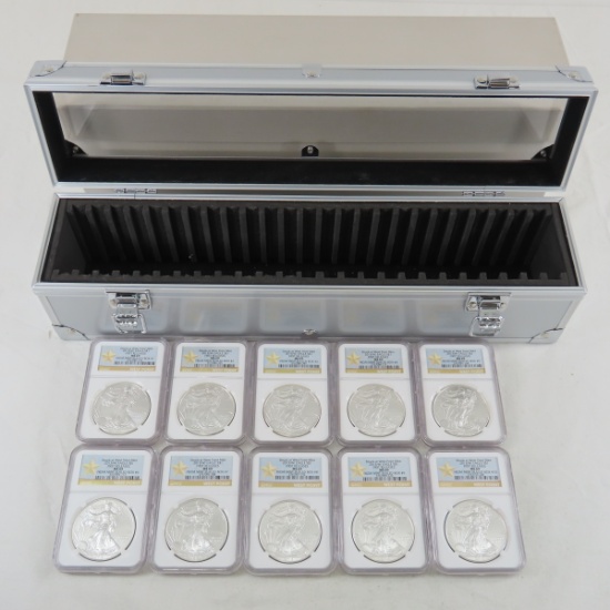 2013 W American Silver Eagles set of 10 MS69