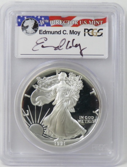 1991 S American Silver Eagle PCGS PR69DCAM