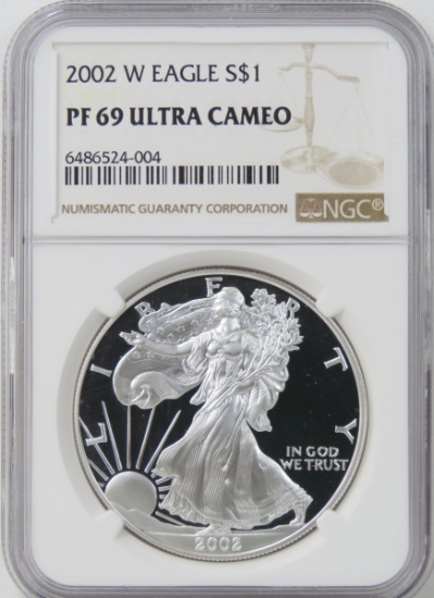 2002 W American Silver Eagle PF69 ULTRA CAMEO