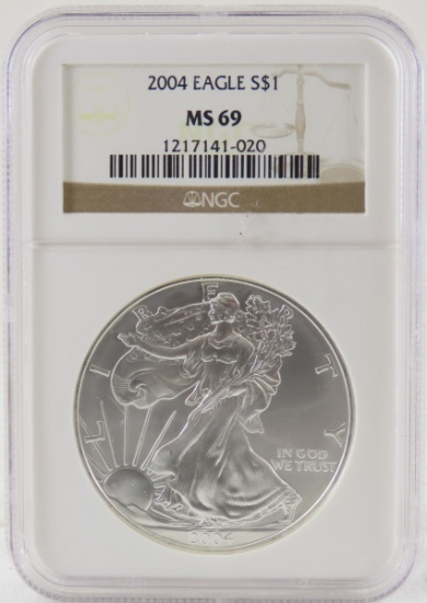 2004 American Silver Eagle NGC MS69