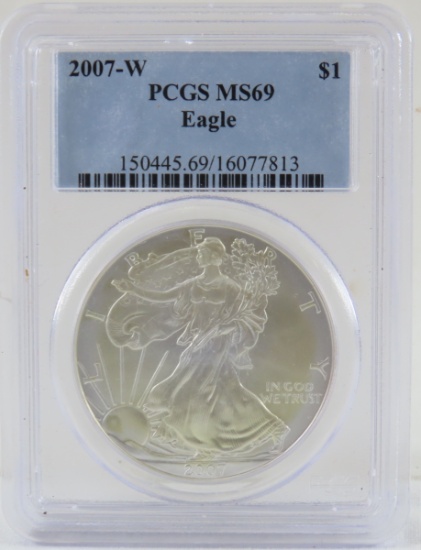 2007 W American Silver Eagle PCGS MS69