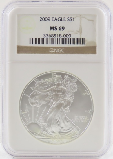 2009 American Silver Eagle NGC MS69