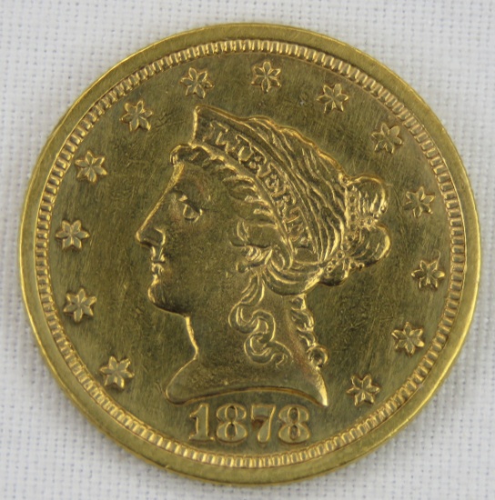 1872 S $2 1/2 Gold Liberty Head Quarter Eagle