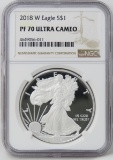2018 W American Silver Eagle PF70 ULTRA CAMEO