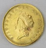 1854 $1 Gold Princess Head