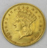 1861 $1 Gold Princess Head