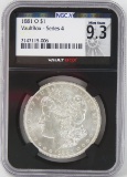 1881 O Morgan Silver Dollar NGCX Mint State 9.3