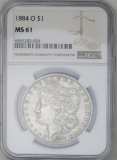 1884 O Morgan Silver Dollar MS61