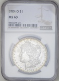1904 O Morgan Silver Dollar NGC MS63