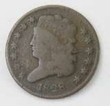 1828 Classic Head Half Cent 13 stars