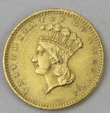 1856 $1 Gold Princess Head