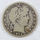 1914 S Barber Silver Half Dollar
