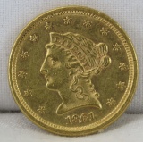1861 $2 1/2 Gold Liberty Head Quarter Eagle