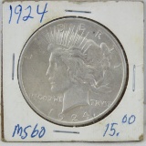 1924 Peace Silver Dollar